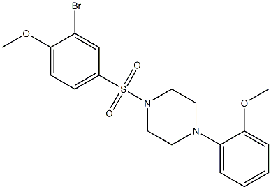 1-[(3-bromo-4-methoxyphenyl)sulfonyl]-4-(2-methoxyphenyl)piperazine Structure