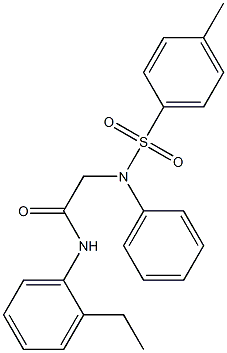 N-(2-ethylphenyl)-2-{[(4-methylphenyl)sulfonyl]anilino}acetamide Struktur