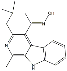 3,3,6-trimethyl-2,3,4,7-tetrahydro-1H-indolo[2,3-c]quinolin-1-one oxime Struktur