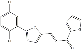 3-[5-(2,5-dichlorophenyl)-2-furyl]-1-(2-thienyl)-2-propen-1-one Struktur