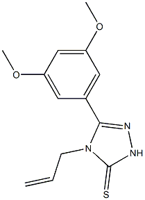 4-allyl-5-(3,5-dimethoxyphenyl)-2,4-dihydro-3H-1,2,4-triazole-3-thione 结构式