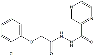 2-(2-chlorophenoxy)-N'-(2-pyrazinylcarbonyl)acetohydrazide,,结构式