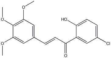 1-(5-chloro-2-hydroxyphenyl)-3-(3,4,5-trimethoxyphenyl)-2-propen-1-one 结构式