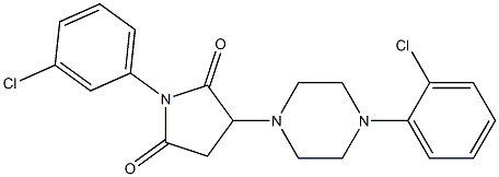  1-(3-chlorophenyl)-3-[4-(2-chlorophenyl)-1-piperazinyl]-2,5-pyrrolidinedione