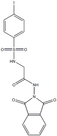 N-(1,3-dioxo-1,3-dihydro-2H-isoindol-2-yl)-2-{[(4-iodophenyl)sulfonyl]amino}acetamide 化学構造式