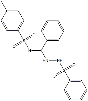 4-methyl-N-{phenyl[2-(phenylsulfonyl)hydrazino]methylene}benzenesulfonamide,,结构式