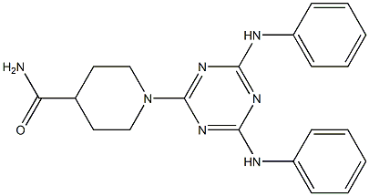 1-(4,6-dianilino-1,3,5-triazin-2-yl)piperidine-4-carboxamide