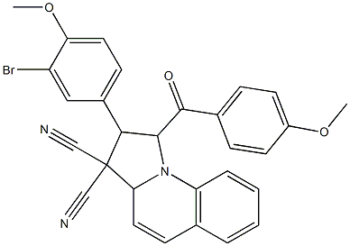 2-(3-bromo-4-methoxyphenyl)-1-(4-methoxybenzoyl)-1,2-dihydropyrrolo[1,2-a]quinoline-3,3(3aH)-dicarbonitrile