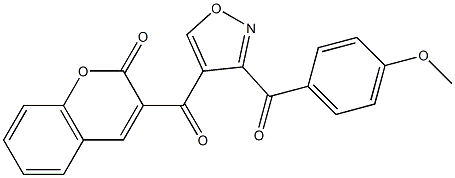 3-{[3-(4-methoxybenzoyl)-4-isoxazolyl]carbonyl}-2H-chromen-2-one Structure