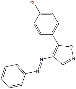 5-(4-chlorophenyl)-4-(phenyldiazenyl)isoxazole,,结构式