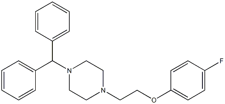 2-(4-benzhydryl-1-piperazinyl)ethyl 4-fluorophenyl ether Structure