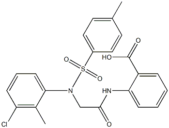 2-[({3-chloro-2-methyl[(4-methylphenyl)sulfonyl]anilino}acetyl)amino]benzoic acid