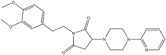 1-[2-(3,4-dimethoxyphenyl)ethyl]-3-[4-(2-pyridinyl)-1-piperazinyl]-2,5-pyrrolidinedione|