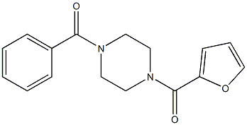 1-(furan-2-ylcarbonyl)-4-(phenylcarbonyl)piperazine 结构式