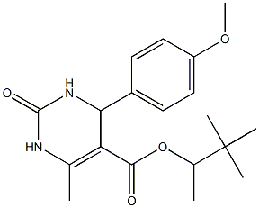 1,2,2-trimethylpropyl 4-(4-methoxyphenyl)-6-methyl-2-oxo-1,2,3,4-tetrahydro-5-pyrimidinecarboxylate,,结构式