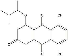 4-(1,2-dimethylpropoxy)-5,8-dihydroxy-3,4,4a,9a-tetrahydro-2,9,10(1H)-anthracenetrione 化学構造式