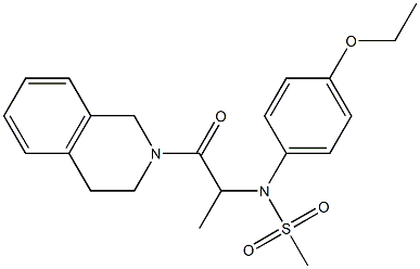 N-[2-(3,4-dihydro-2(1H)-isoquinolinyl)-1-methyl-2-oxoethyl]-N-(4-ethoxyphenyl)methanesulfonamide 结构式