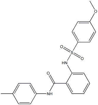 2-{[(4-methoxyphenyl)sulfonyl]amino}-N-(4-methylphenyl)benzamide Structure