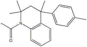 1-acetyl-2,2,4-trimethyl-4-(4-methylphenyl)-1,2,3,4-tetrahydroquinoline Struktur