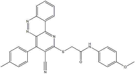 2-{[3-cyano-4-(4-methylphenyl)pyrido[3,2-c]cinnolin-2-yl]sulfanyl}-N-(4-methoxyphenyl)acetamide Structure