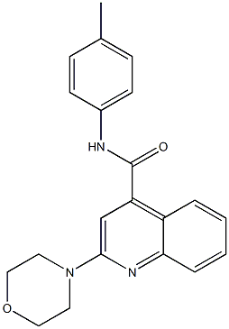 N-(4-methylphenyl)-2-(4-morpholinyl)-4-quinolinecarboxamide|