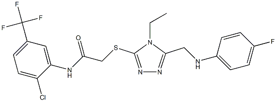  N-[2-chloro-5-(trifluoromethyl)phenyl]-2-({4-ethyl-5-[(4-fluoroanilino)methyl]-4H-1,2,4-triazol-3-yl}sulfanyl)acetamide