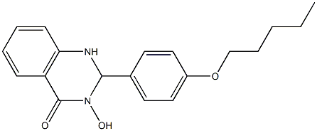 3-hydroxy-2-[4-(pentyloxy)phenyl]-2,3-dihydro-4(1H)-quinazolinone 结构式