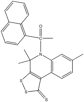 4,4,7-trimethyl-5-(1-naphthylacetyl)-4,5-dihydro-1H-[1,2]dithiolo[3,4-c]quinoline-1-thione Structure