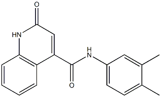 N-(3,4-dimethylphenyl)-2-oxo-1,2-dihydro-4-quinolinecarboxamide Struktur