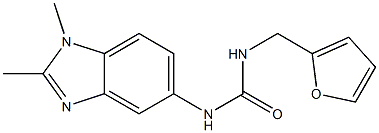 N-(1,2-dimethyl-1H-benzimidazol-5-yl)-N'-(2-furylmethyl)urea Struktur