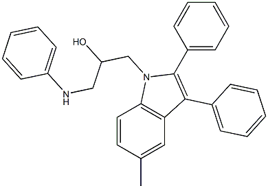 1-anilino-3-(5-methyl-2,3-diphenyl-1H-indol-1-yl)-2-propanol