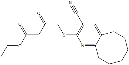 ethyl 4-[(3-cyano-5,6,7,8,9,10-hexahydrocycloocta[b]pyridin-2-yl)sulfanyl]-3-oxobutanoate|