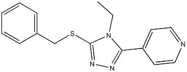 benzyl 4-ethyl-5-(4-pyridinyl)-4H-1,2,4-triazol-3-yl sulfide Struktur