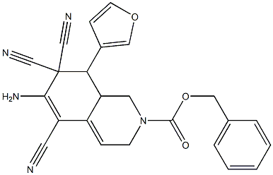 benzyl 6-amino-5,7,7-tricyano-8-(3-furyl)-3,7,8,8a-tetrahydro-2(1H)-isoquinolinecarboxylate