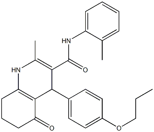 2-methyl-N-(2-methylphenyl)-5-oxo-4-[4-(propyloxy)phenyl]-1,4,5,6,7,8-hexahydroquinoline-3-carboxamide