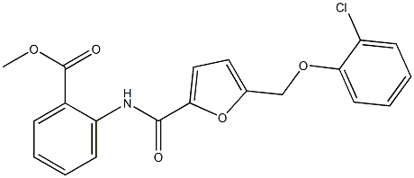 methyl 2-({5-[(2-chlorophenoxy)methyl]-2-furoyl}amino)benzoate Structure