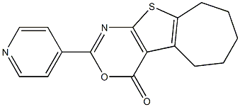 2-(4-pyridinyl)-6,7,8,9-tetrahydro-4H,5H-cyclohepta[4,5]thieno[2,3-d][1,3]oxazin-4-one 结构式
