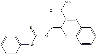 2-[(anilinocarbothioyl)hydrazono]-2H-chromene-3-carboxamide Struktur