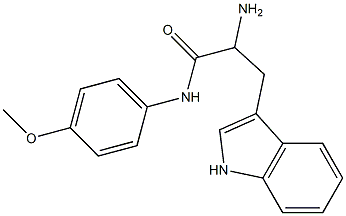 2-amino-3-(1H-indol-3-yl)-N-(4-methoxyphenyl)propanamide Struktur