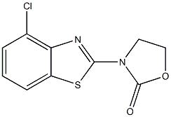 3-(4-chloro-1,3-benzothiazol-2-yl)-1,3-oxazolidin-2-one,,结构式