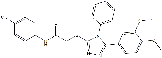 N-(4-chlorophenyl)-2-{[5-(3,4-dimethoxyphenyl)-4-phenyl-4H-1,2,4-triazol-3-yl]sulfanyl}acetamide|