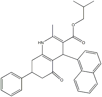 isobutyl 2-methyl-4-(1-naphthyl)-5-oxo-7-phenyl-1,4,5,6,7,8-hexahydro-3-quinolinecarboxylate|