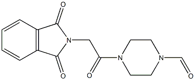 4-[(1,3-dioxo-1,3-dihydro-2H-isoindol-2-yl)acetyl]-1-piperazinecarbaldehyde Struktur