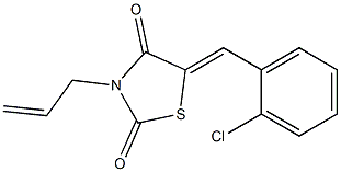 3-allyl-5-(2-chlorobenzylidene)-1,3-thiazolidine-2,4-dione 化学構造式