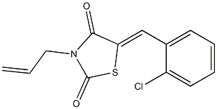 3-allyl-5-(2-chlorobenzylidene)-1,3-thiazolidine-2,4-dione,,结构式