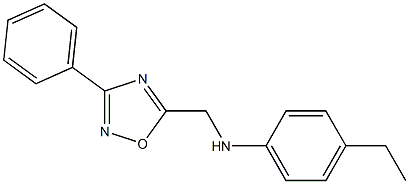 N-(4-ethylphenyl)-N-[(3-phenyl-1,2,4-oxadiazol-5-yl)methyl]amine 结构式