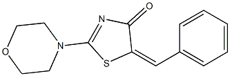 5-benzylidene-2-(4-morpholinyl)-1,3-thiazol-4(5H)-one,,结构式