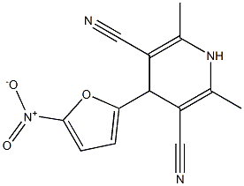 4-{5-nitro-2-furyl}-2,6-dimethyl-1,4-dihydro-3,5-pyridinedicarbonitrile Structure