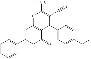  2-amino-4-(4-ethylphenyl)-5-oxo-7-phenyl-5,6,7,8-tetrahydro-4H-chromene-3-carbonitrile