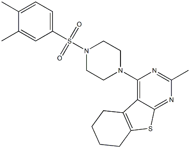 4-{4-[(3,4-dimethylphenyl)sulfonyl]-1-piperazinyl}-2-methyl-5,6,7,8-tetrahydro[1]benzothieno[2,3-d]pyrimidine|